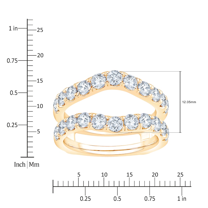 Main Image 4 of Lab-Grown Diamond Enhancer Ring 2 ct tw 14K Yellow Gold