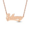 Thumbnail Image 1 of Diamond Accent Hearts Name Necklace 14K Rose Gold 18"