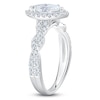 Thumbnail Image 2 of Brilliant Moments Certified Marquise-Cut Diamond Halo Engagement Ring 1-1/5 ct tw 14K White Gold