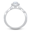 Thumbnail Image 4 of Brilliant Moments Certified Marquise-Cut Diamond Halo Engagement Ring 1-1/5 ct tw 14K White Gold