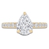 Thumbnail Image 3 of Pear-Shaped Lab-Grown Diamond Hidden Halo Engagement Ring 1-1/2 ct tw 14K Yellow Gold