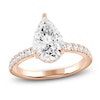 Thumbnail Image 1 of Pear-Shaped Lab-Grown Diamond Hidden Halo Engagement Ring 2-1/2 ct tw 14K Rose Gold