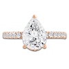 Thumbnail Image 3 of Pear-Shaped Lab-Grown Diamond Hidden Halo Engagement Ring 2-1/2 ct tw 14K Rose Gold