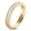 Thumbnail Image 2 of Vera Wang VOW Baguette-Cut Diamond Channel Wedding Band 1/4 ct tw 14K Yellow Gold