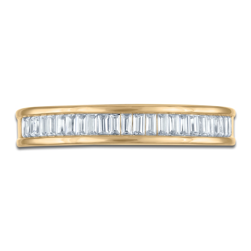 Main Image 3 of Vera Wang VOW Baguette-Cut Diamond Channel Wedding Band 1/4 ct tw 14K Yellow Gold
