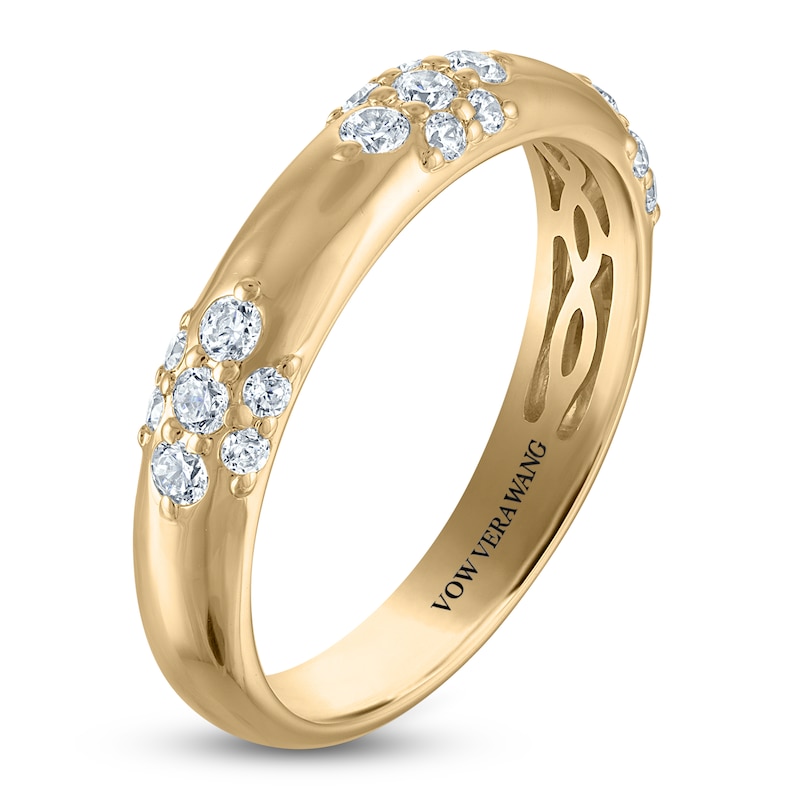 Main Image 2 of Vera Wang VOW Diamond Cluster Wedding Band 3/8 ct tw 14K Yellow Gold