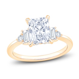 Certified Radiant-Cut Lab-Grown Diamond Engagement Ring 1-7/8 ct tw 14K Yellow Gold