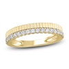 Thumbnail Image 1 of Certified Diamond Ribbed Anniversary Ring 1/3 ct tw 14K Yellow Gold