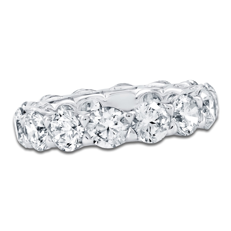 Main Image 1 of Certified Round-Cut Diamond Eternity Band 5-3/4 to 7-5/8 ct tw Platinum