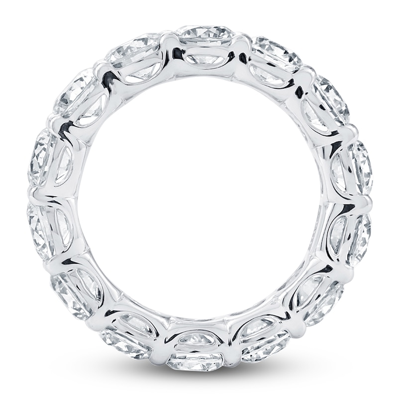 Main Image 2 of Certified Round-Cut Diamond Eternity Band 5-3/4 to 7-5/8 ct tw Platinum