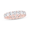 Thumbnail Image 1 of Cushion-Cut Lab-Grown Diamond Eternity Band 4-7/8 to 6 ct tw 14K Rose Gold