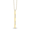 Thumbnail Image 2 of Shy Creation Diamond Pyramid Vertical Necklace 1/6 ct tw 14K Yellow Gold 18" SC55026741