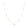Thumbnail Image 1 of Jared Signature Pear-Shaped & Round-Cut Lab-Grown Diamond Dangle Station Necklace 2 ct tw 14K Yellow Gold 18"