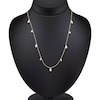 Thumbnail Image 3 of Jared Signature Pear-Shaped & Round-Cut Lab-Grown Diamond Dangle Station Necklace 2 ct tw 14K Yellow Gold 18"