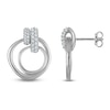 Thumbnail Image 1 of Jared Signature Diamond Organic Shape Doorknocker Earrings 3/8 ct tw Sterling Silver