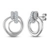 Thumbnail Image 2 of Jared Signature Diamond Organic Shape Doorknocker Earrings 3/8 ct tw Sterling Silver
