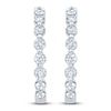Thumbnail Image 2 of Jared Signature Lab-Grown Diamond Inside-Out Hoop Earrings 1 ct tw 14K White Gold