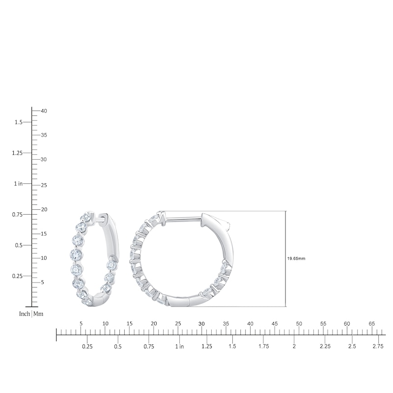 Main Image 4 of Jared Signature Lab-Grown Diamond Inside-Out Hoop Earrings 1 ct tw 14K White Gold