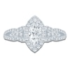 Thumbnail Image 3 of Certified Marquise-Cut Diamond Halo Engagement Ring 1 ct tw 14K White Gold