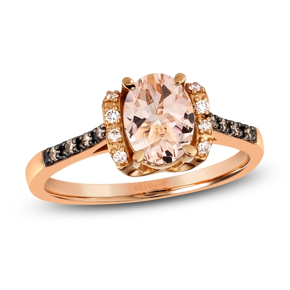 Le Vian Natural Morganite Ring 1/10 ct tw Diamonds 14K Strawberry Gold