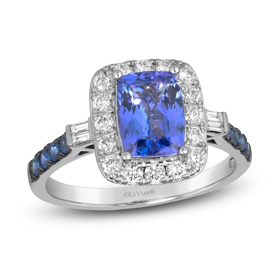 Le Vian Natural Tanzanite, Natural Blue Sapphire & Diamond Ring 3/8 ct tw 14K Vanilla Gold