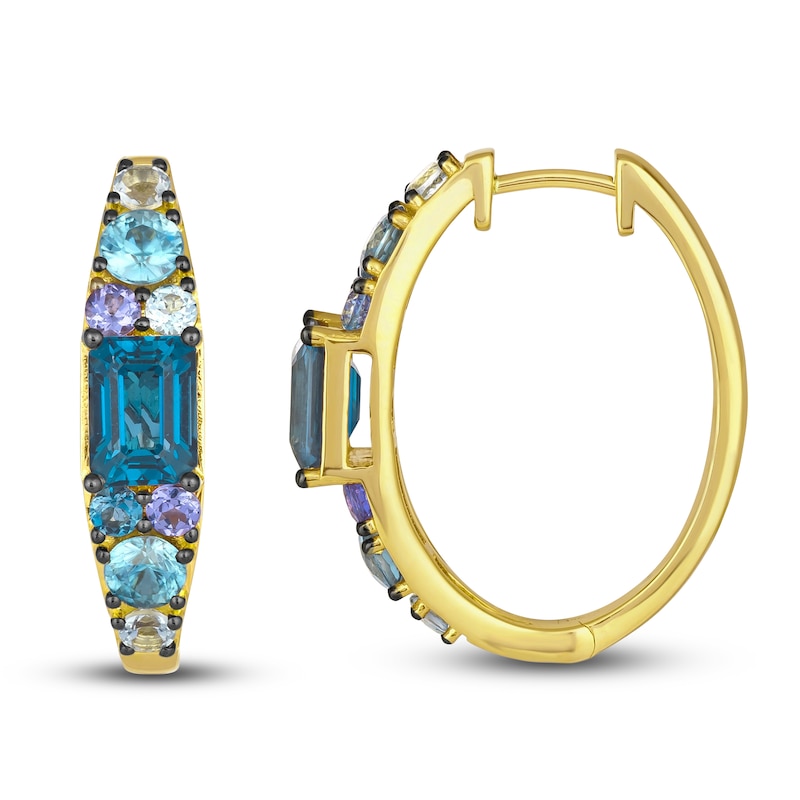 Main Image 1 of Le Vian Mare Azzurro Natural Multi-Gemstone Earrings 14K Honey Gold