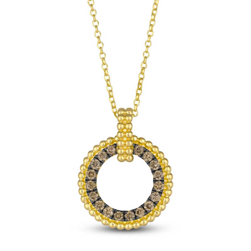 Main Image 1 of Le Vian Dolce D'Oro Chocolate Diamond Pendant Necklace 3/4 ct tw 14K Honey Gold 19"