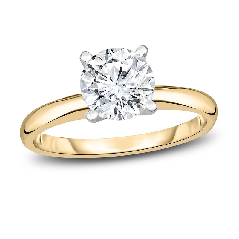 Main Image 1 of Diamond Solitaire Engagement Ring 3/4 ct tw Round 14K Yellow Gold (I2/I)