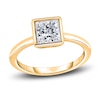 Thumbnail Image 1 of Diamond Solitaire Engagement Ring 1 ct tw Bezel-Set Princess 14K Yellow Gold (I2/I)