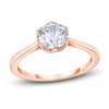 Thumbnail Image 1 of Diamond Cathedral Solitaire Engagement Ring 1 ct tw Round 14K Rose Gold (I2/I)