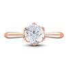 Thumbnail Image 3 of Diamond Cathedral Solitaire Engagement Ring 1 ct tw Round 14K Rose Gold (I2/I)