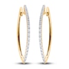 Thumbnail Image 0 of Diamond Hoop Earrings 1/6 ct tw Round 14K Yellow Gold