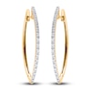 Thumbnail Image 1 of Diamond Hoop Earrings 1/6 ct tw Round 14K Yellow Gold