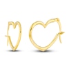 Thumbnail Image 0 of Polished Heart Hoop Earrings 14K Yellow Gold 18mm