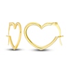 Thumbnail Image 1 of Polished Heart Hoop Earrings 14K Yellow Gold 18mm