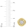 Thumbnail Image 2 of Natural White Topaz Stud Earrings 14K Yellow Gold