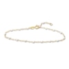 Thumbnail Image 1 of Bead Bracelet White Enamel 14K Yellow Gold 7.5"