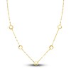 Thumbnail Image 1 of Circle Station Necklace 14K Yellow Gold 18"
