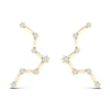 Diamond Pisces Constellation Earrings 1/8 ct tw Round 14K Yellow Gold