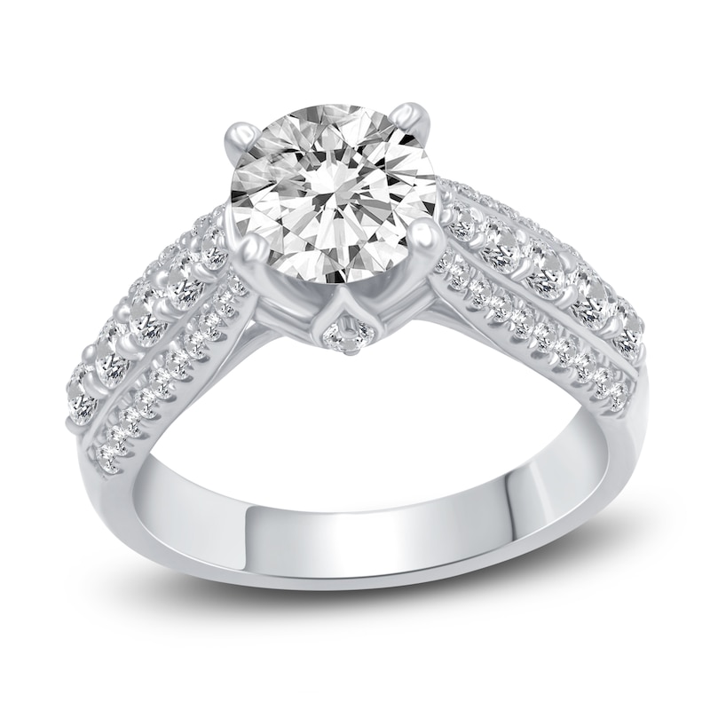 Diamond Engagement Ring 2-1/5 ct tw Round 14K White Gold