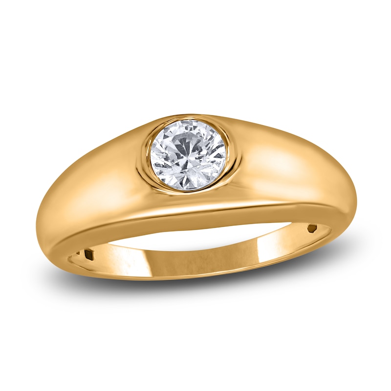 Main Image 1 of Men's Diamond Anniversary Ring 1/2 ct tw Round 14K Yellow Gold