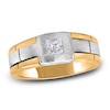 Men's Diamond Anniversary Ring 1/3 ct tw Princess 14K Two-Tone Gold