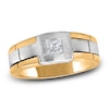 Thumbnail Image 1 of Men's Diamond Anniversary Ring 1/3 ct tw Square-cut 14K Two-Tone Gold