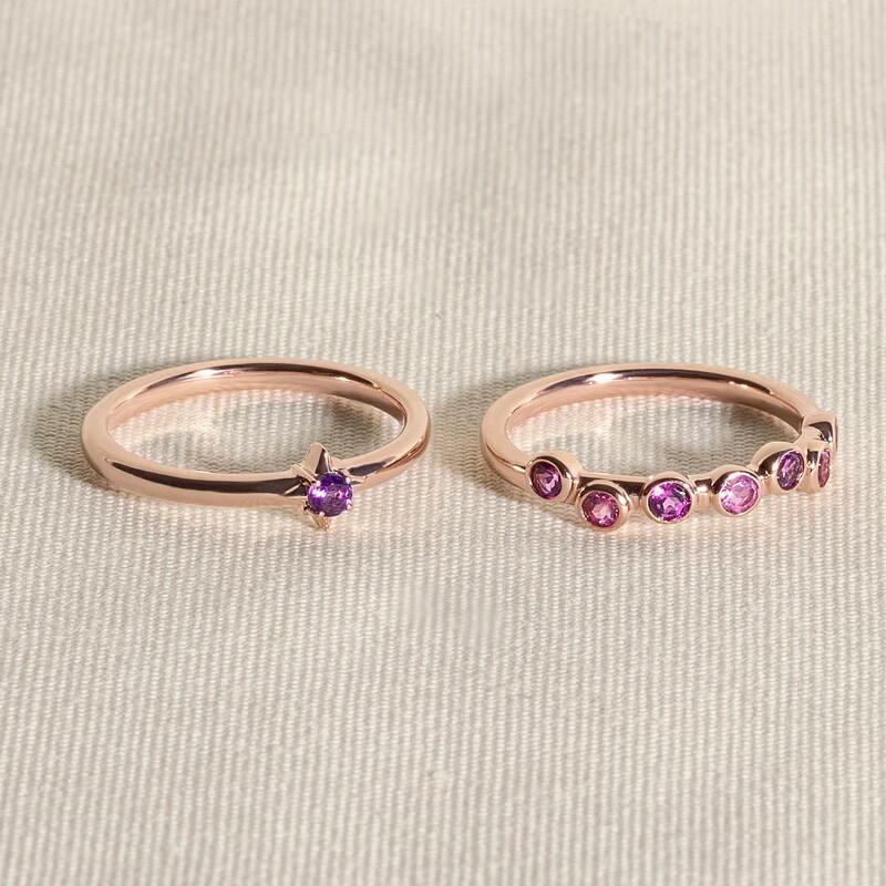 Main Image 4 of Juliette Maison Natural Peridot Ring 10K Rose Gold