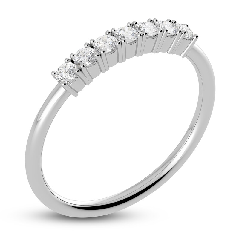 Main Image 2 of Juliette Maison Natural White Sapphire Half Eternity Ring 10K White Gold