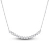 Thumbnail Image 1 of Diamond Bar Necklace 1/2 ct tw Round 14K White Gold 16"