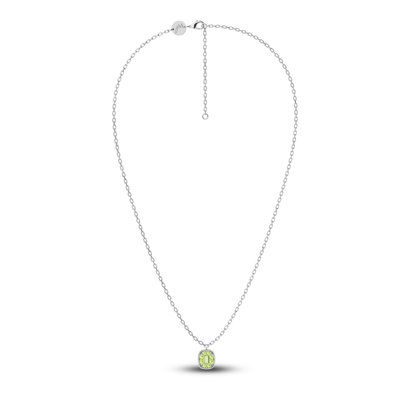 Main Image 2 of Juliette Maison Natural Peridot Pendant Necklace 10K White Gold