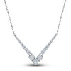 Thumbnail Image 0 of Vera Wang WISH Diamond Necklace 3/4 ct tw Round 10K White Gold