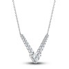 Thumbnail Image 1 of Vera Wang WISH Diamond Necklace 3/4 ct tw Round 10K White Gold