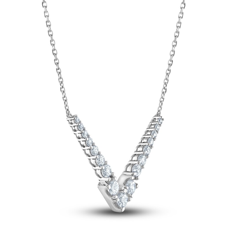 Vera Wang WISH Diamond Necklace 3/4 ct tw Round 10K White Gold